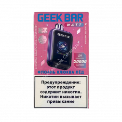 Электронная сигарета Geek Bar 20000 Клюква Лед 20мг ОПТОМ    