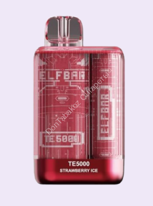 Электронная сигарета ELF BAR TE5000 Клубника Лёд оптом 