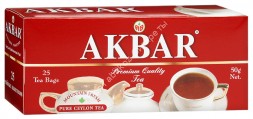 Чай Akbar черный байховый цейлонский 25 пак 2 г оптом