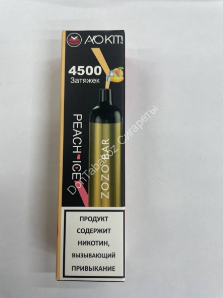 Электронная сигарета Aokit Zozo Bar 4500 2% Персик лед оптом 