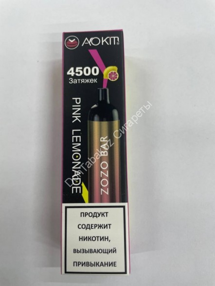 Электронная сигарета Aokit Zozo Bar 4500 2% Розовый лимонад оптом 