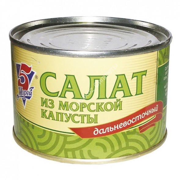 Салат из морской капусты 5 Морей 220г оптом 