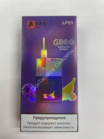Электронная сигарета Apex AP-09 6000 2% Банан-синяя малина оптом 