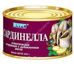 Сардинелла Натуральная Барс 250г оптом 