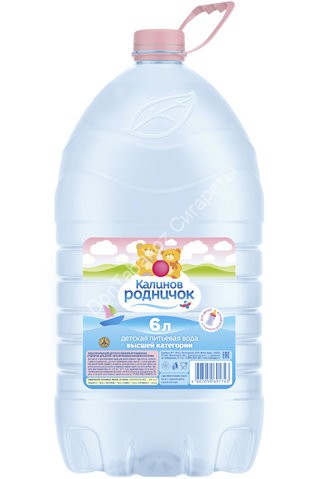 Вода детская питьевая Калинов Родничок негазированная 6 л оптом 