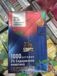 Электронная сигарета Tik-Tok 1000 2% Черноплодная Малина оптом