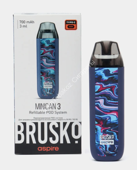 Под система Brusko Minican 3 700 mAh Морской оптом 