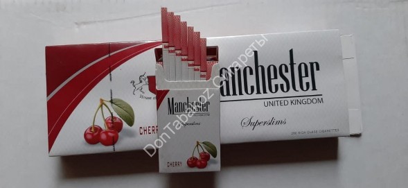 Сигареты Manchester SuperSlims Cherry оптом 