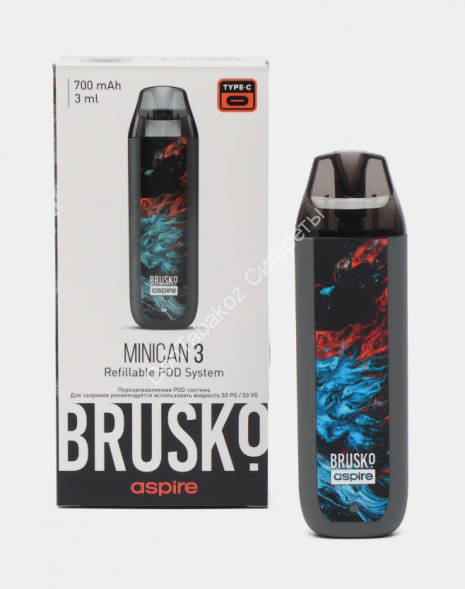 Под система Brusko Minican 3 700 mAh Серый меланж оптом 